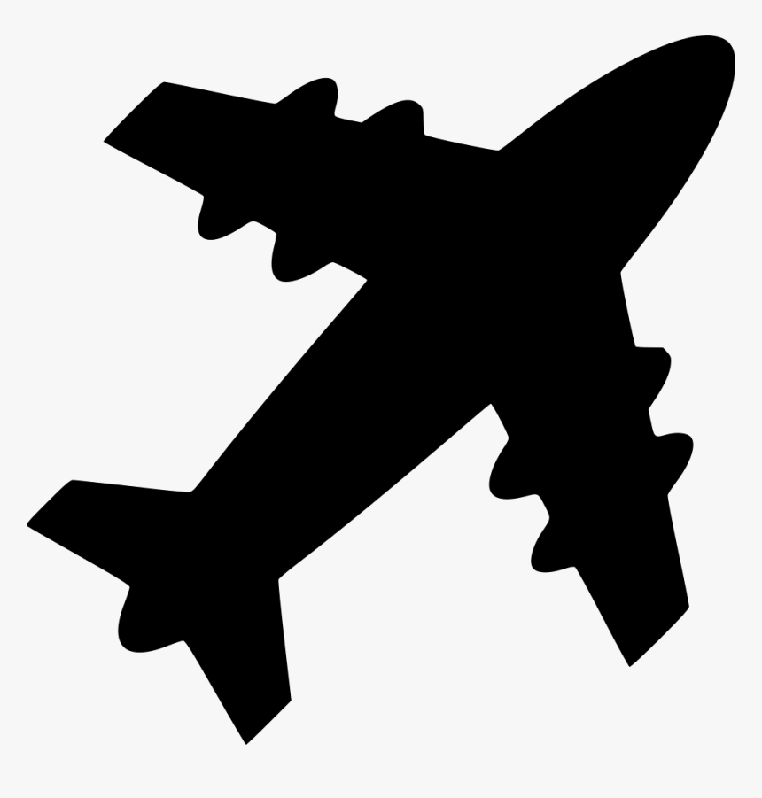 Airplane - Airplane Silhouette Png, Transparent Png