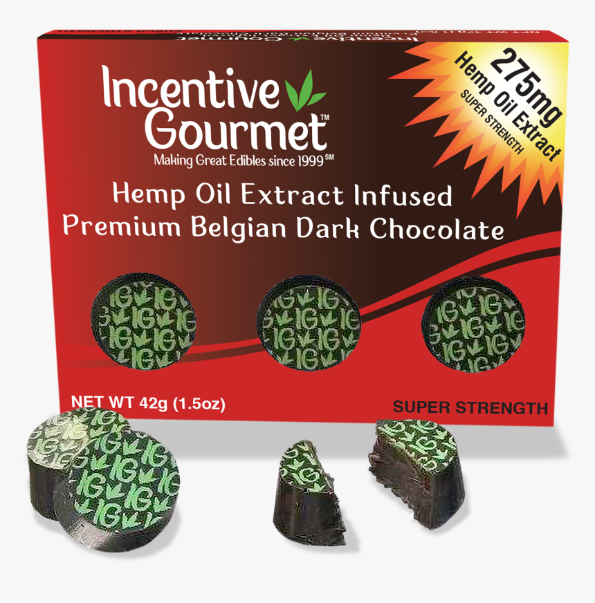 Hemp Oil Extract Infused Premium Belgian Dark Chocolate - Chocolate, HD Png Download