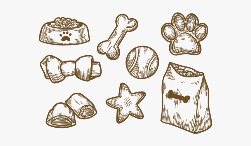 Dog Biscuit Icons Vector - Dog Biscuit Drawing, HD Png Download
