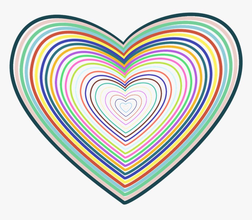 Heart Lines Shape Free Picture - Heart, HD Png Download