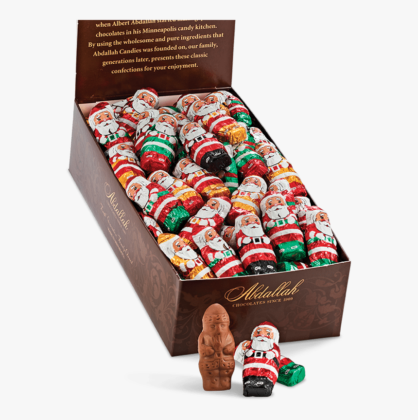 Milk Chocolate Foiled Mini Santas - Chocolate Truffle, HD Png Download