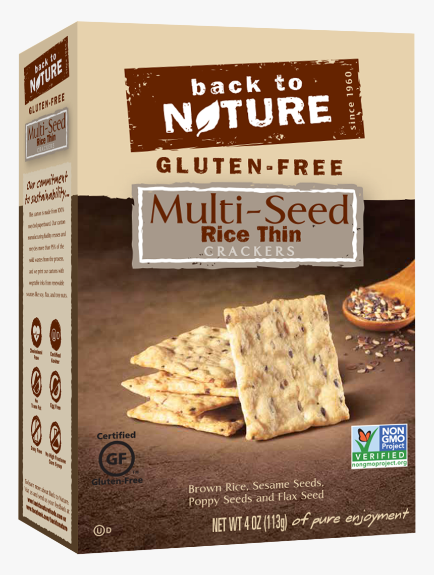 Back To Nature Stoneground Wheat Crackers, HD Png Download