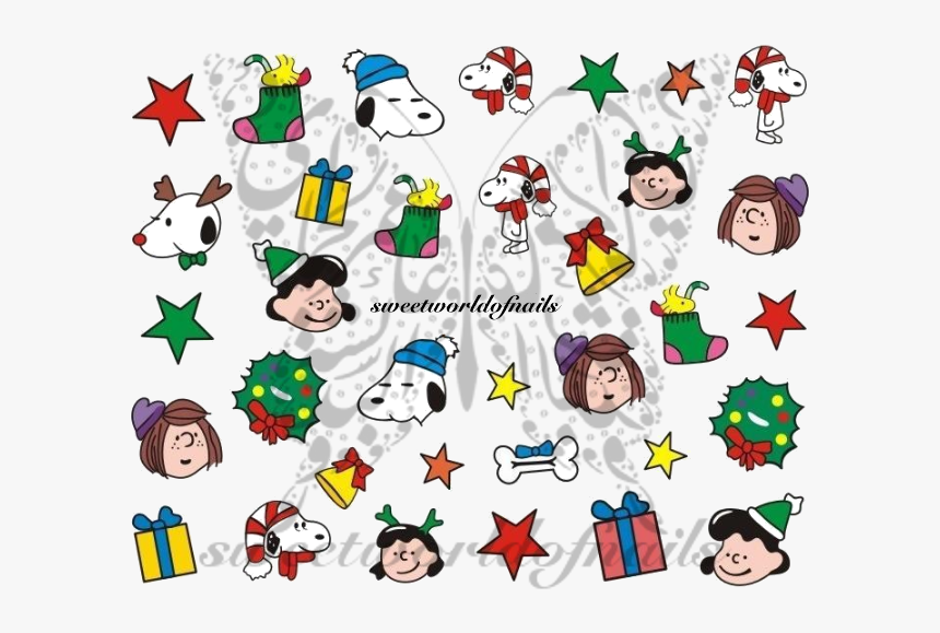 Snoopy Christmas Nail Art Nail Water Decals - 白雪 公主 指甲 貼, HD Png Download