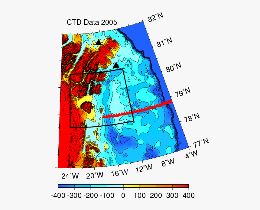 North-east Greenland Continental Shelf With 2005 Ctd - Northeast Water Polynya, HD Png Download