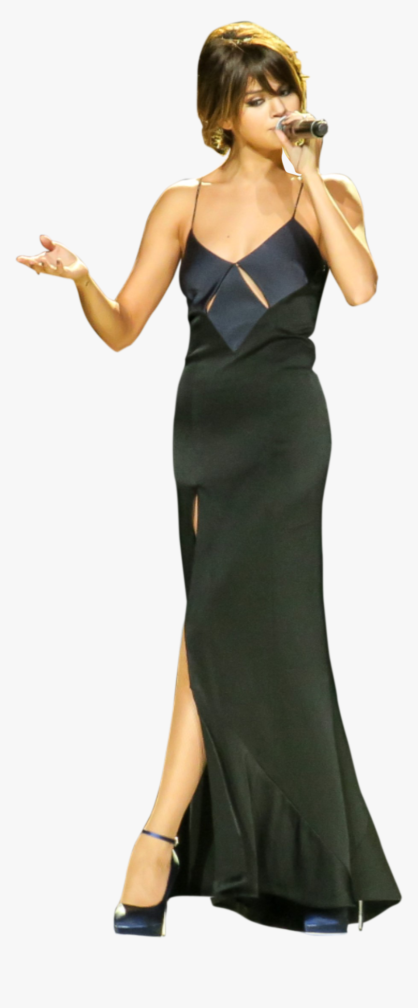 Selena Gomez Singing On Stage Png Image - Photo Shoot, Transparent Png
