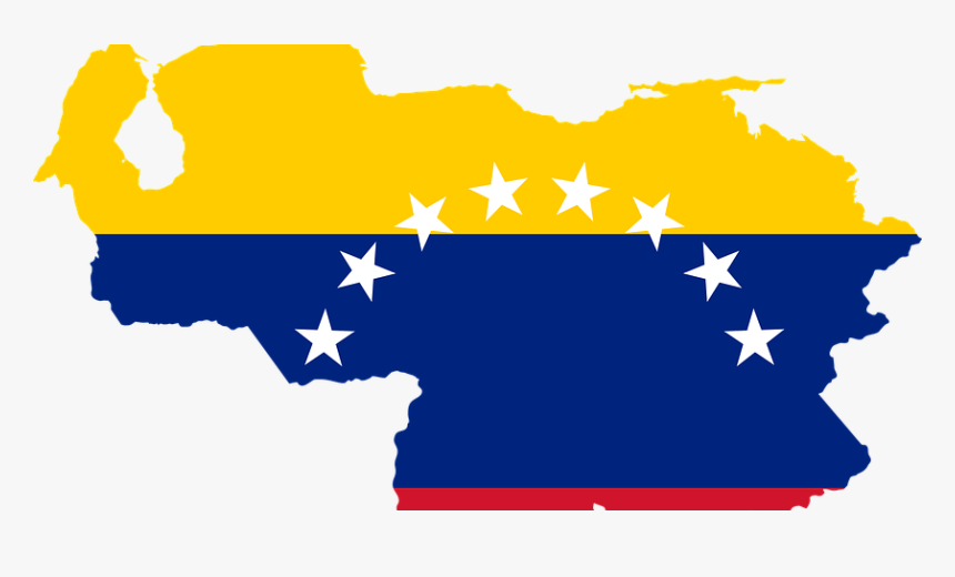 Venezuela Country Outline With Flag Clipart , Png Download - Venezuela Flag Over Country, Transparent Png