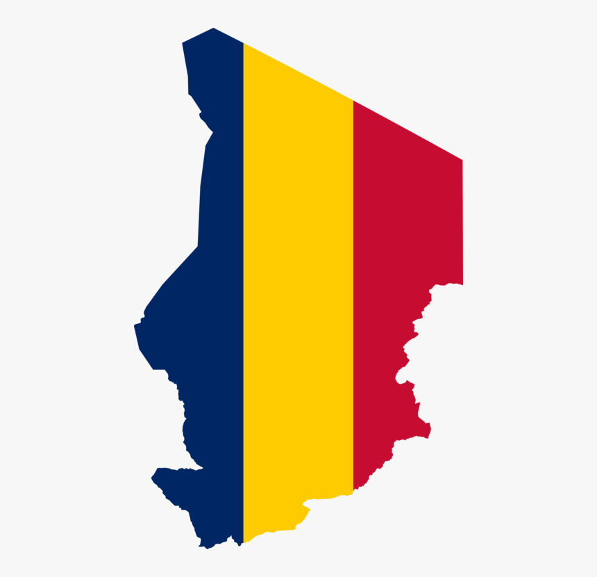 Angle,yellow,graphic Design - Chad Map And Flag, HD Png Download