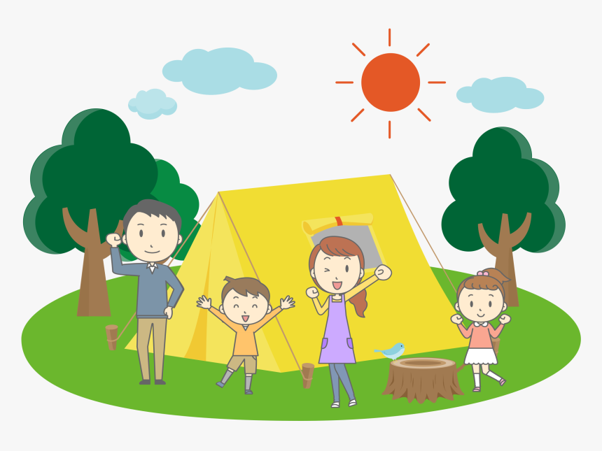 Watercolor Country Clipart, Nine Seamless Bamboo Backgrounds - Camping Clipart Png, Transparent Png