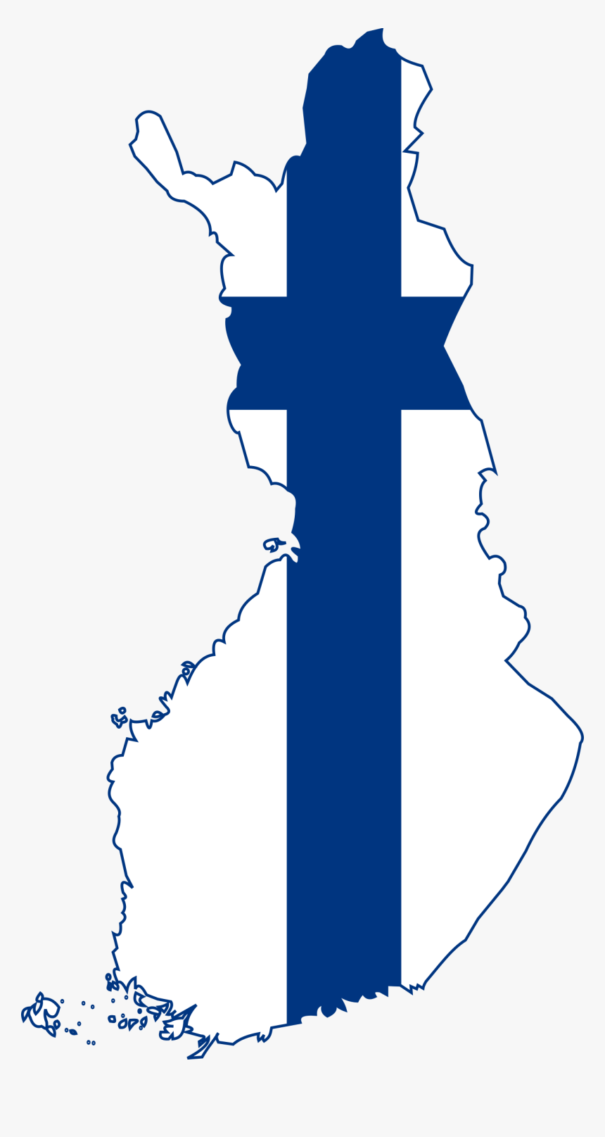 Clipart Finland Map With Flag Country Western Clip - Finland Map With Flag, HD Png Download