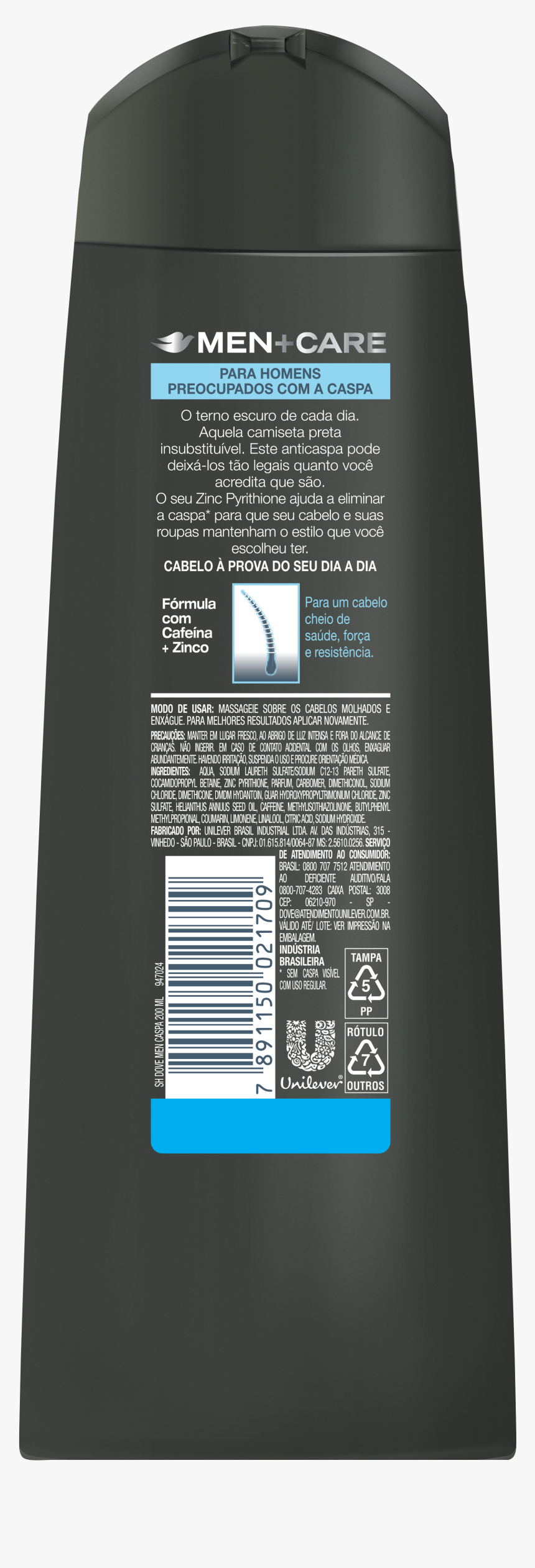 Dove Men Care Shampoo Proteção Anticaspa 200ml - Label, HD Png Download