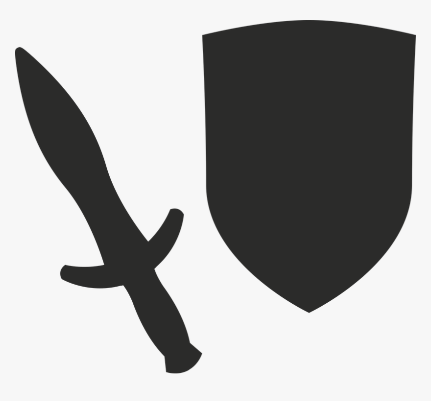 Ring, Silhouette, Jewelry, Sword, Shield, Cartoon, - Emblem, HD Png Download