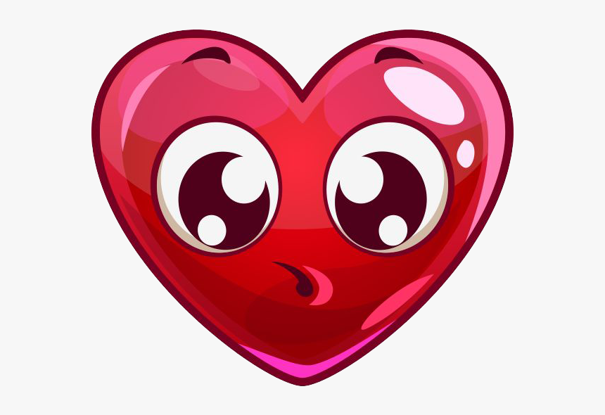 Sad Heart Png Transparent Image - Cartoon Heart With Face, Png Download