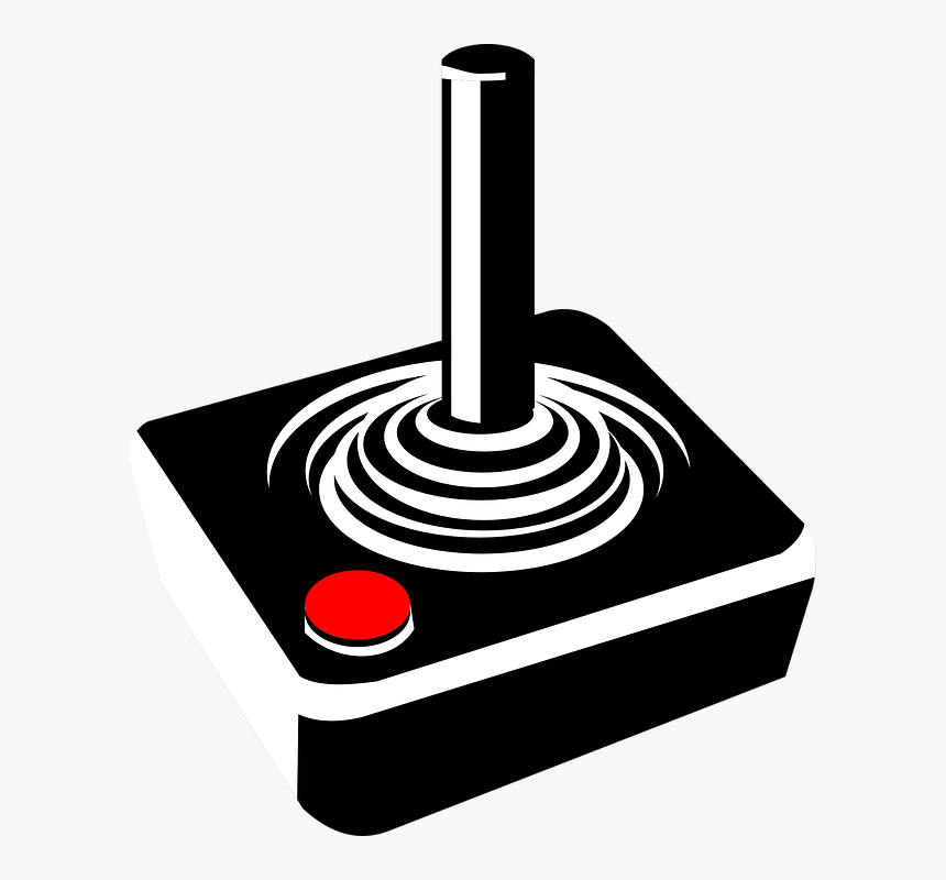 Joystick, Video Games, Control Stick, Atari - Atari Joystick Clipart, HD Png Download