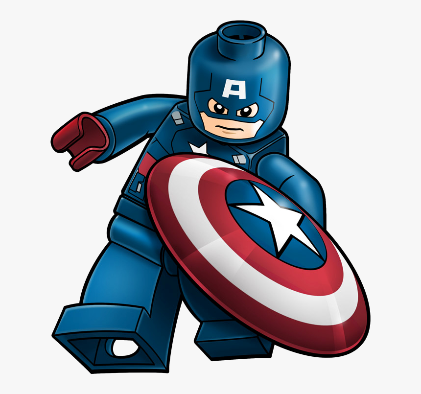 Captain Marvel Clipart Cartoon - Lego Captain America Cartoon, HD Png Download