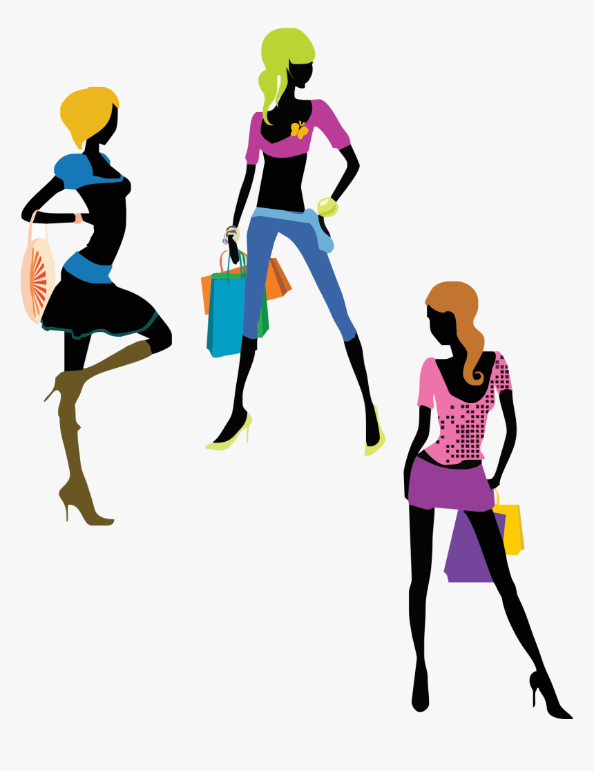 Glamour Girls Clip Arts - Fashion Ladies Clip Art, HD Png Download