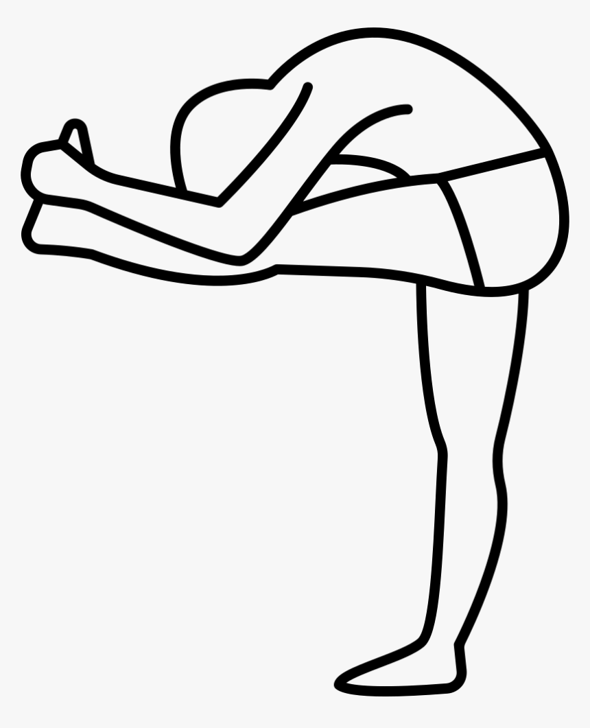 Man Stretching Left Leg And Bending Waist - Man Stretching Vector Art, HD Png Download