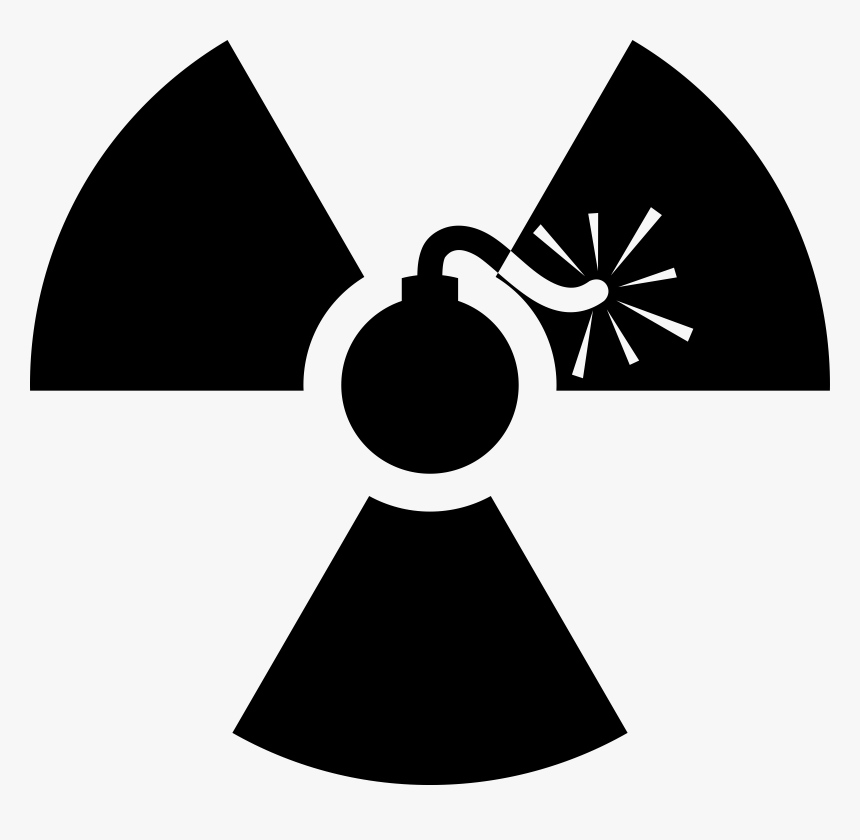 Atomic Blast Clipart - Radiation Symbol Black And White, HD Png Download