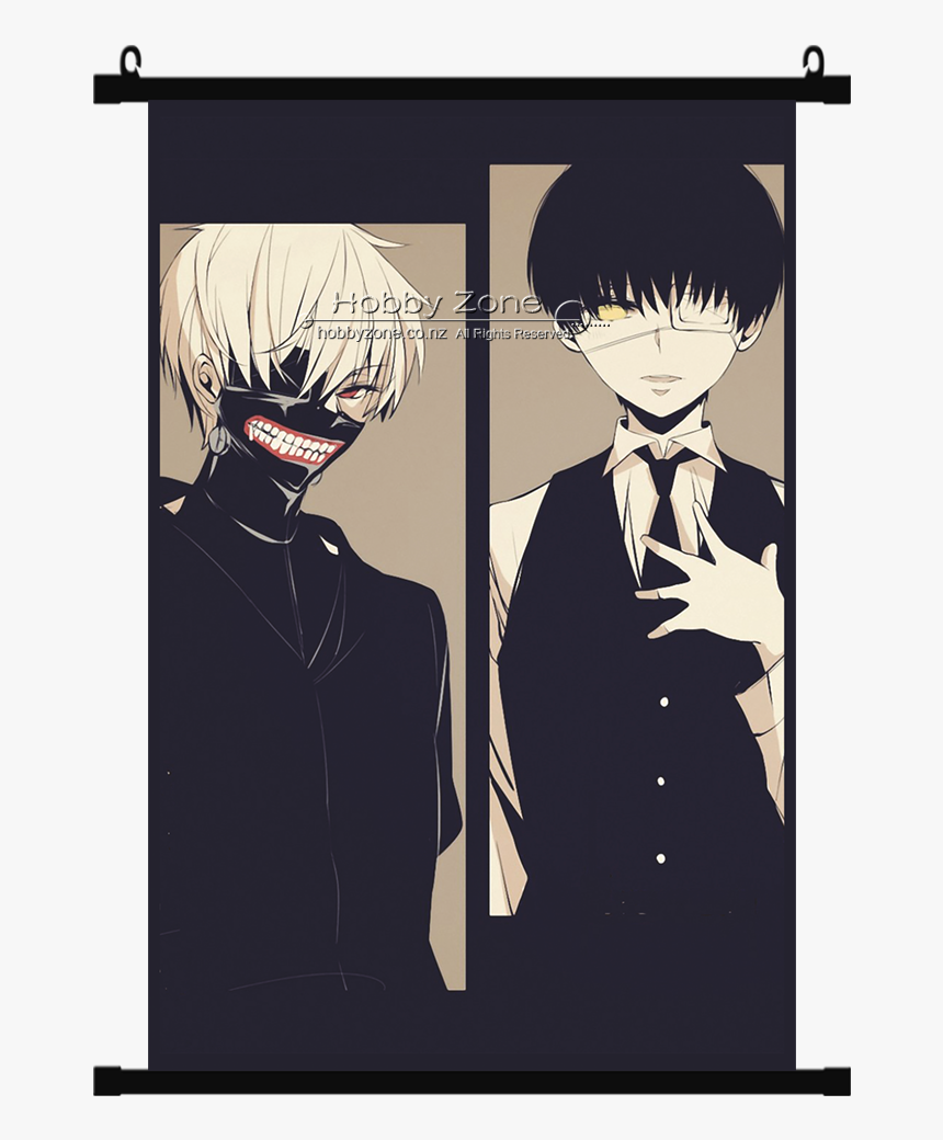 Anime Tokyo Ghoul Ken Kaneki Wall Scroll 08 
 Data-large - Tokyo Ghoul, HD Png Download