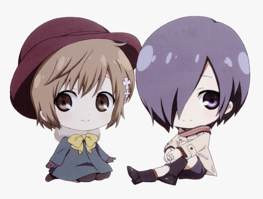 Chibi Kaneki And Touka, HD Png Download