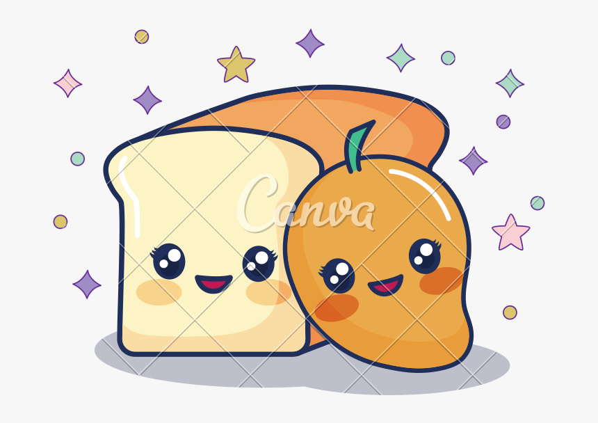 Mango Clipart Kawaii - Kawaii Bread, HD Png Download