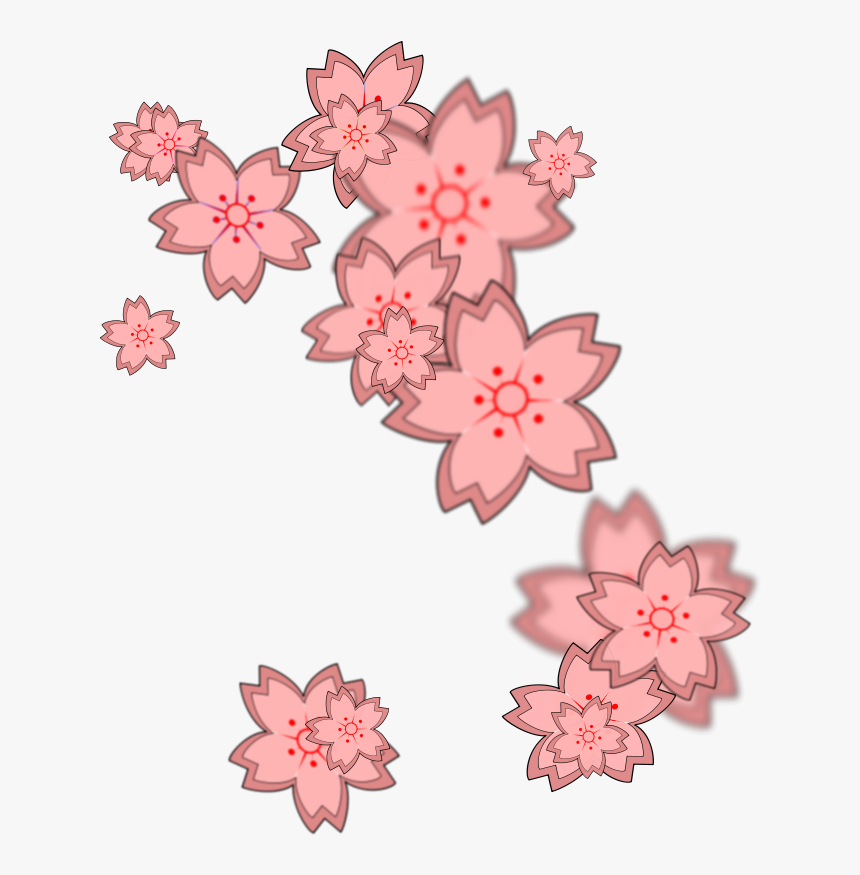 Sakura Petals Png - Cherry Blossom Petals Clip Art, Transparent Png