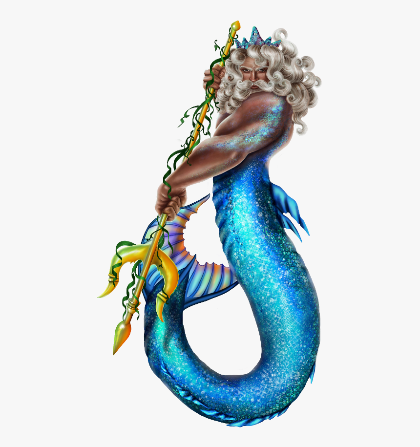 Freetoedit Merman King Triton Bluetail - Illustration, HD Png Download