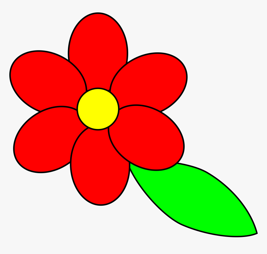 Free Flower Petals Cliparts Flower With Leaves Clipart, HD Png