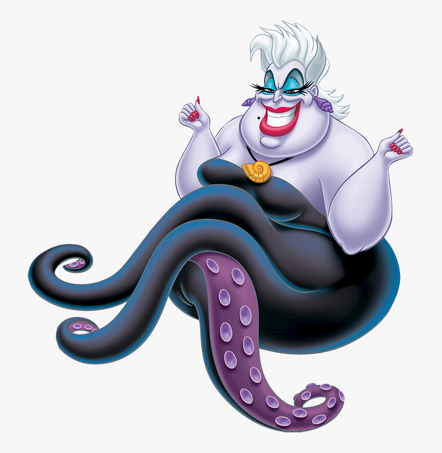 Ursula Transparent - Little Mermaid Ursula Drawing, HD Png Download