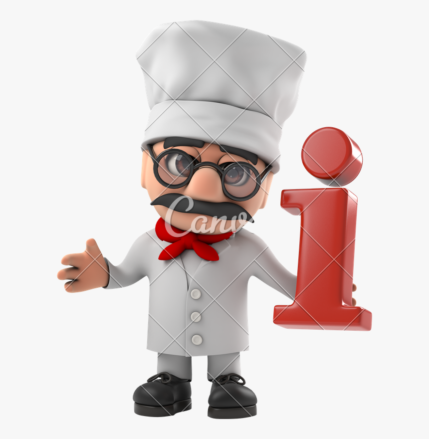Transparent Italian Clipart - 3d Cook Cartoon, HD Png Download