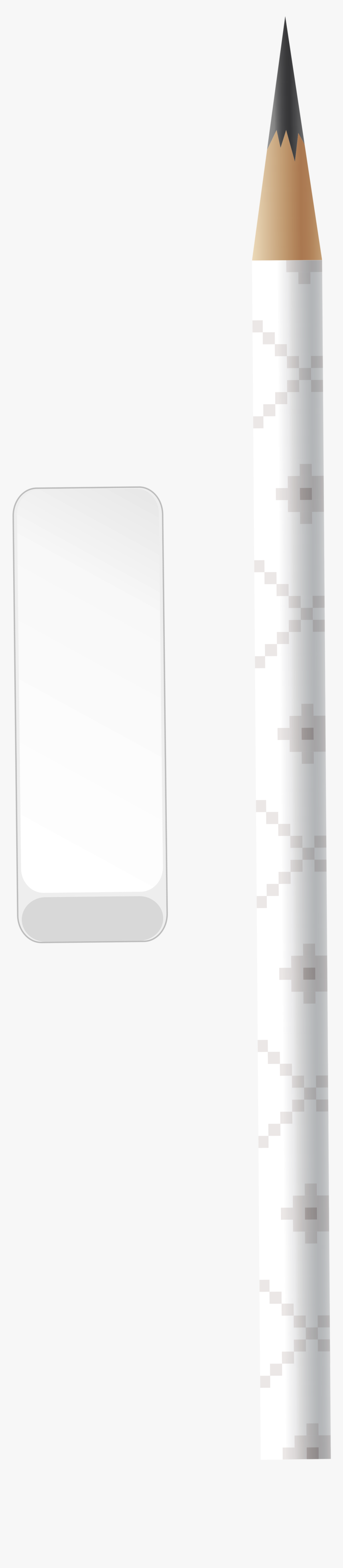 White Pencil And Eraser Png Clip Art, Transparent Png