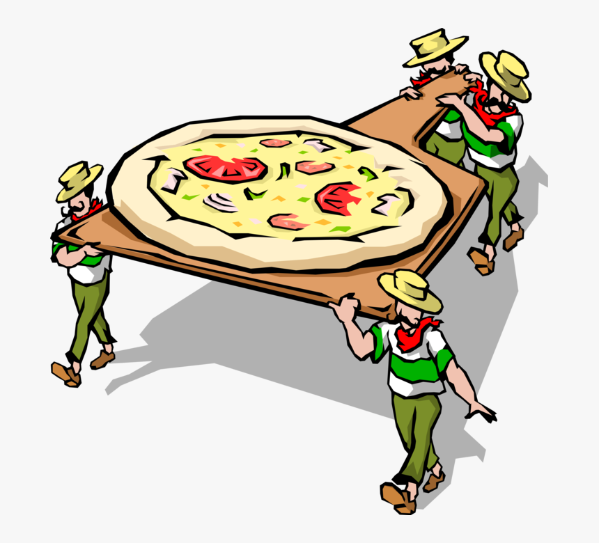 Vector Illustration Of Italian Cuisine Chefs Deliver - Napoli Clipart, HD Png Download