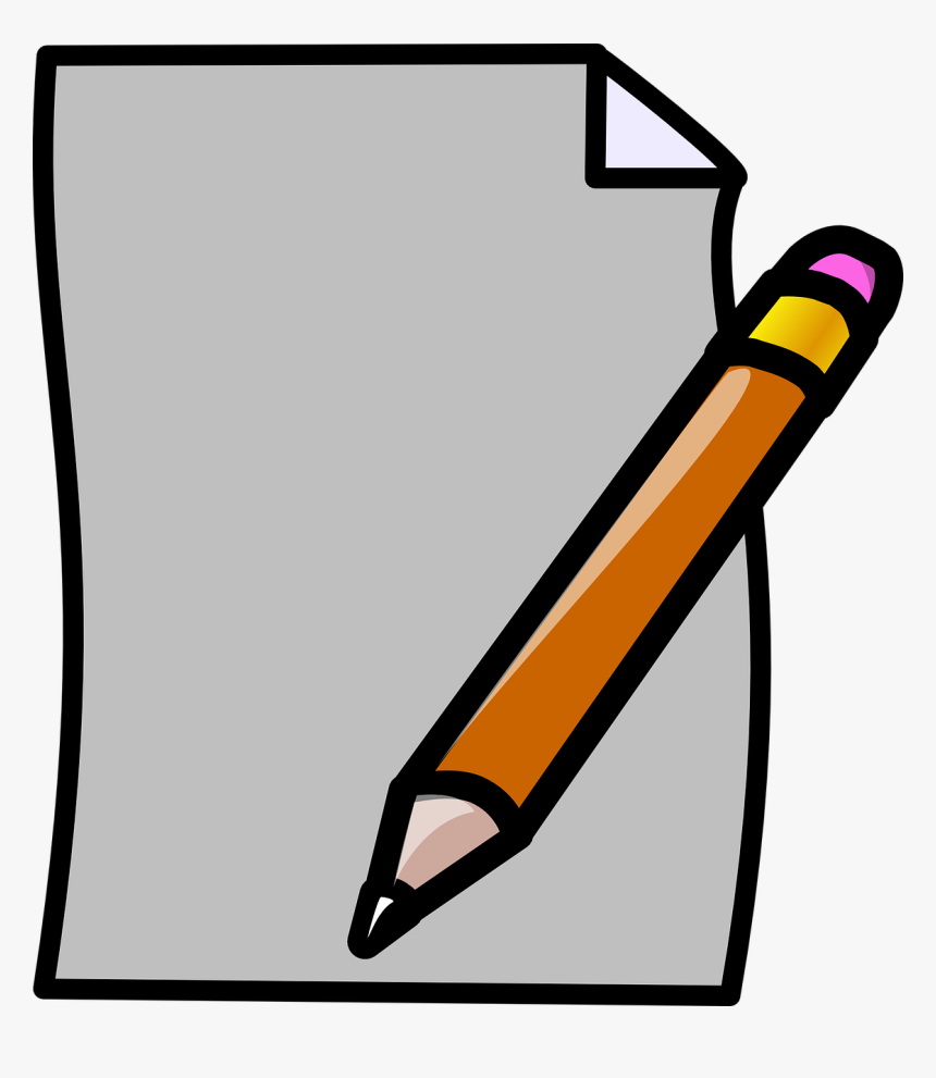Paper Blank Pencil Free Picture - Transparent Pencil And Paper, HD Png Download
