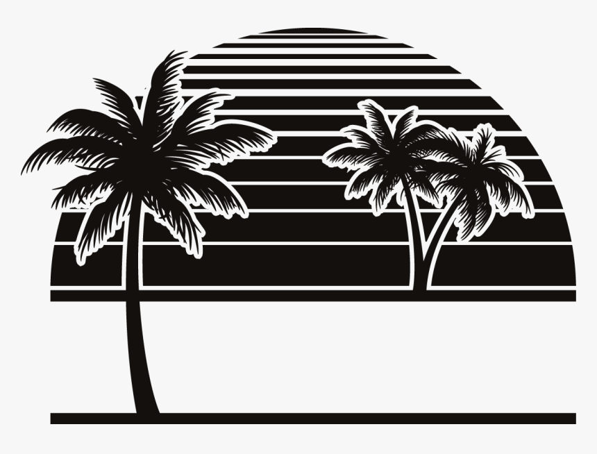 Transparent Party Silhouette Png - Beach Silhouette Png, Png Download