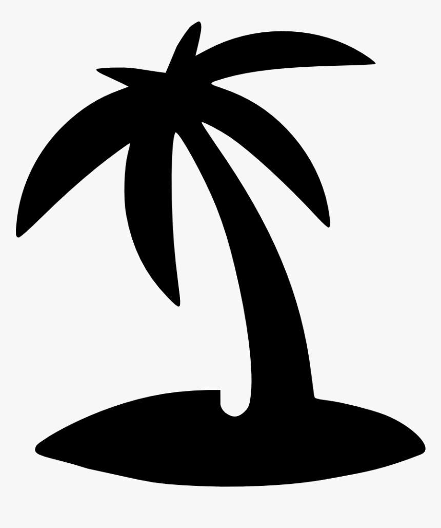 Transparent Island Silhouette Png - Beach Icon Png Transparent, Png Download