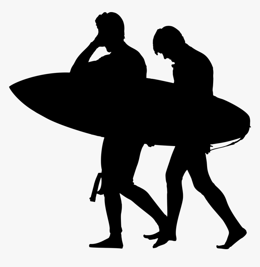 Surfing Silhouette Computer Icons Download - Hand On Hips Silhouette, HD Png Download