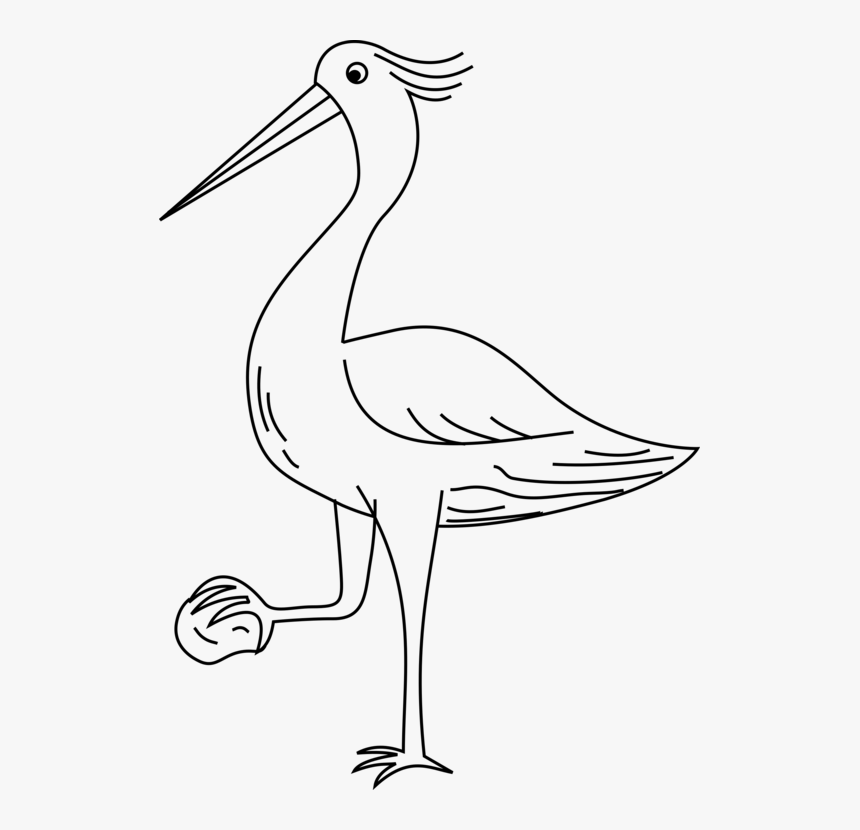 Great Blue Heron Bird - Heron Clip Art Black And White, HD Png Download