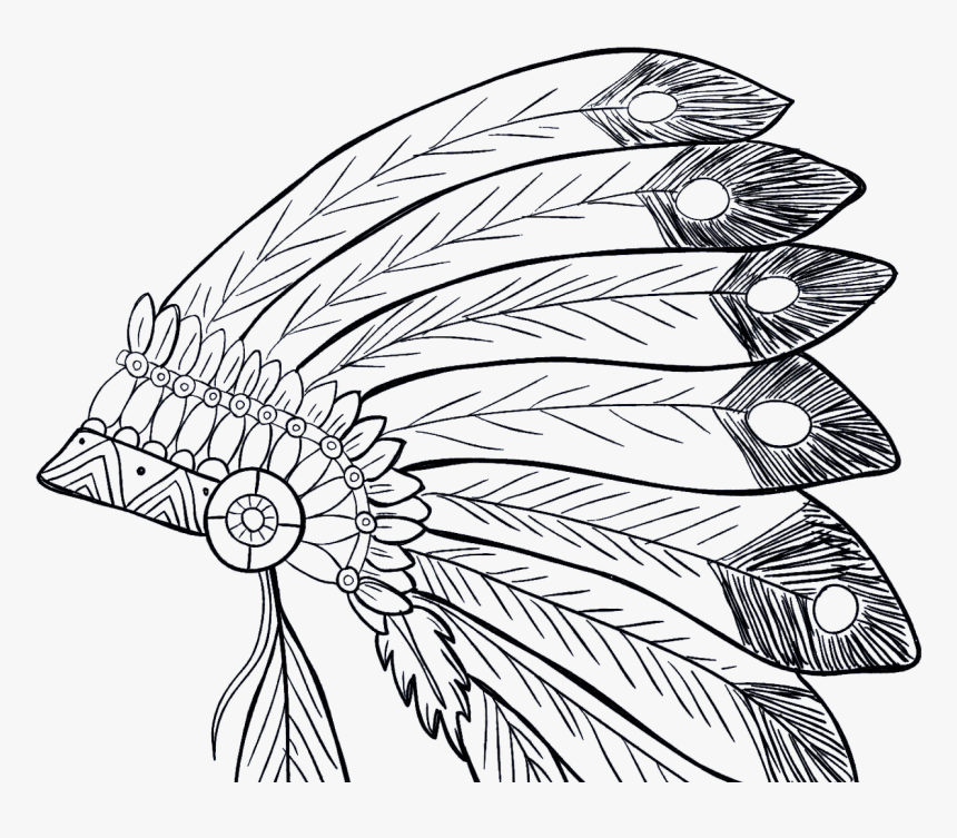 Cultural Appropriation Native American Headdress - Native American Headdress Drawing, HD Png Download