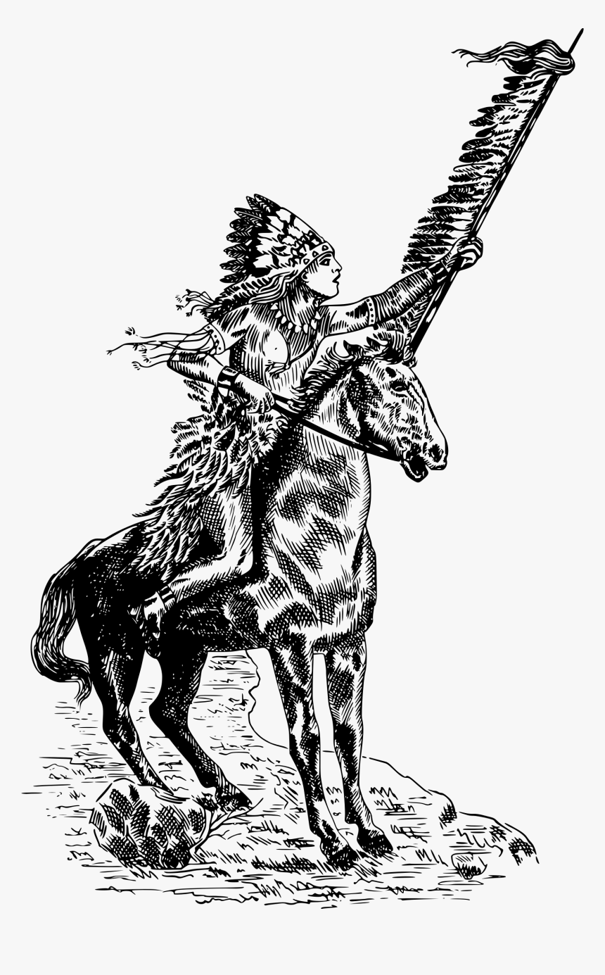 American Indian Horse Native Americans In The United - Transparent Native American Png, Png Download