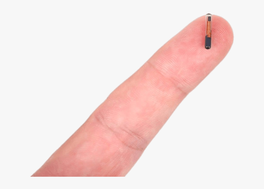 Microchip Implant On Fingertip - Radio-frequency Identification, HD Png Download