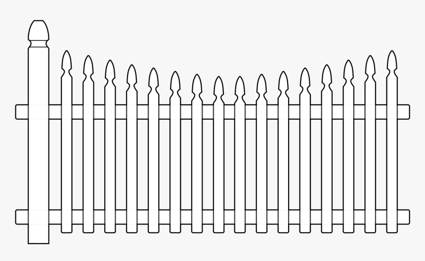 Autumn Leaves Wooden Fence Clip Art Free Classroom - Picket Fence Outline Png, Transparent Png