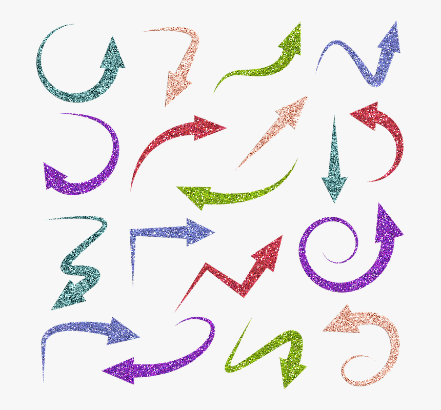 Glitter Arrows, Arrow, Shiny, Design, Wedding, Shape, HD Png Download