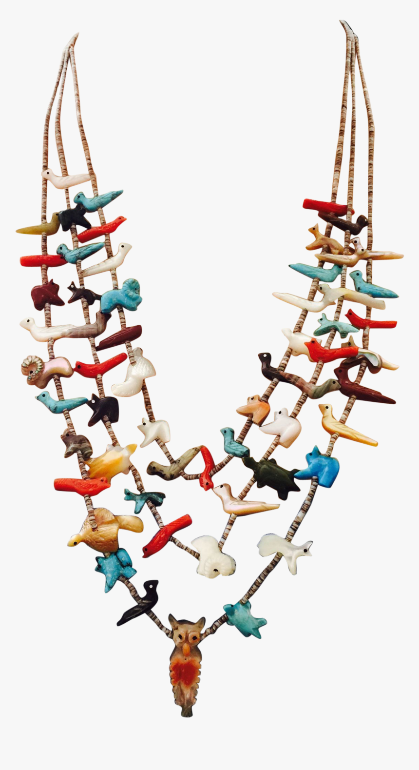 Vintage Colorful Fetish Zuni Southwest Native American - Native Jewelry Png, Transparent Png