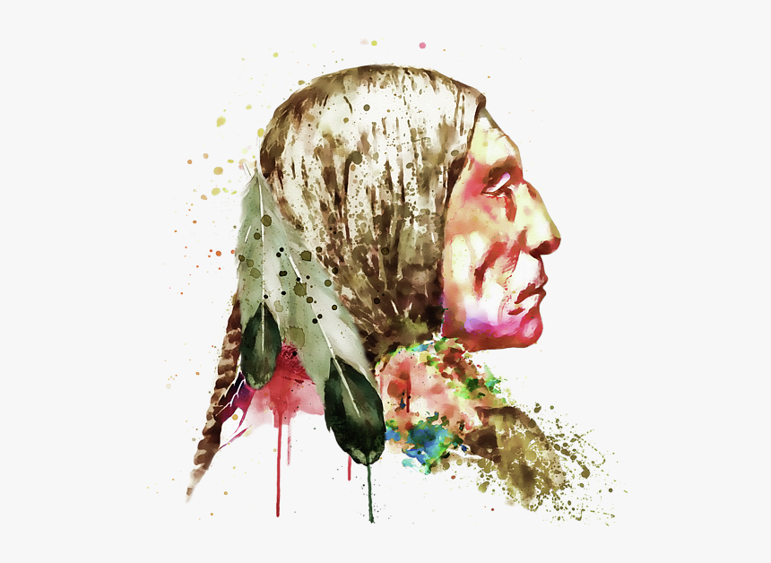 Native American From The Side, HD Png Download