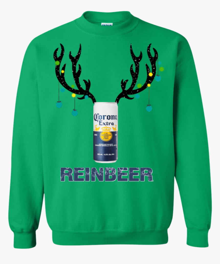Corona Reinbeer Funny Beer Reindeer Christmas Sweatshirt - Christmas Day, HD Png Download