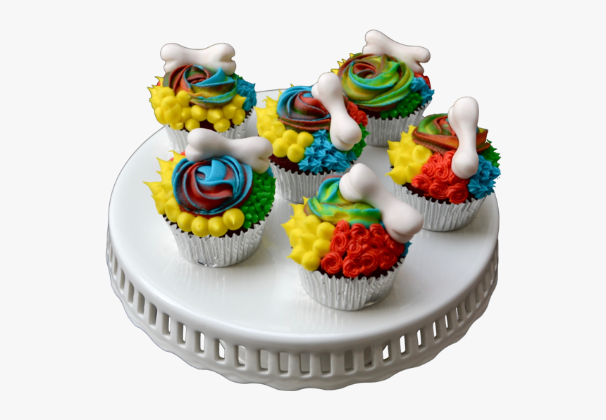 Dog Bone Cupcakes - Dog Birthday Cupcakes, HD Png Download