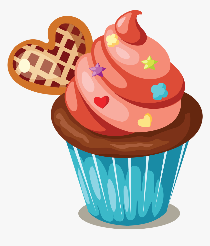 Icing Cake Muffin Clip - Clipart Cakes And Cupcakes, HD Png Download