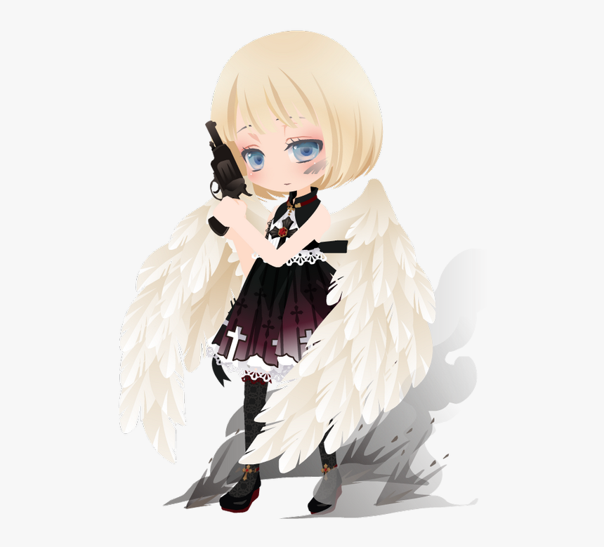 Anime,cartoon,hime Cut,illustration,long Hair,costume - Anime Angel Manga Wings, HD Png Download