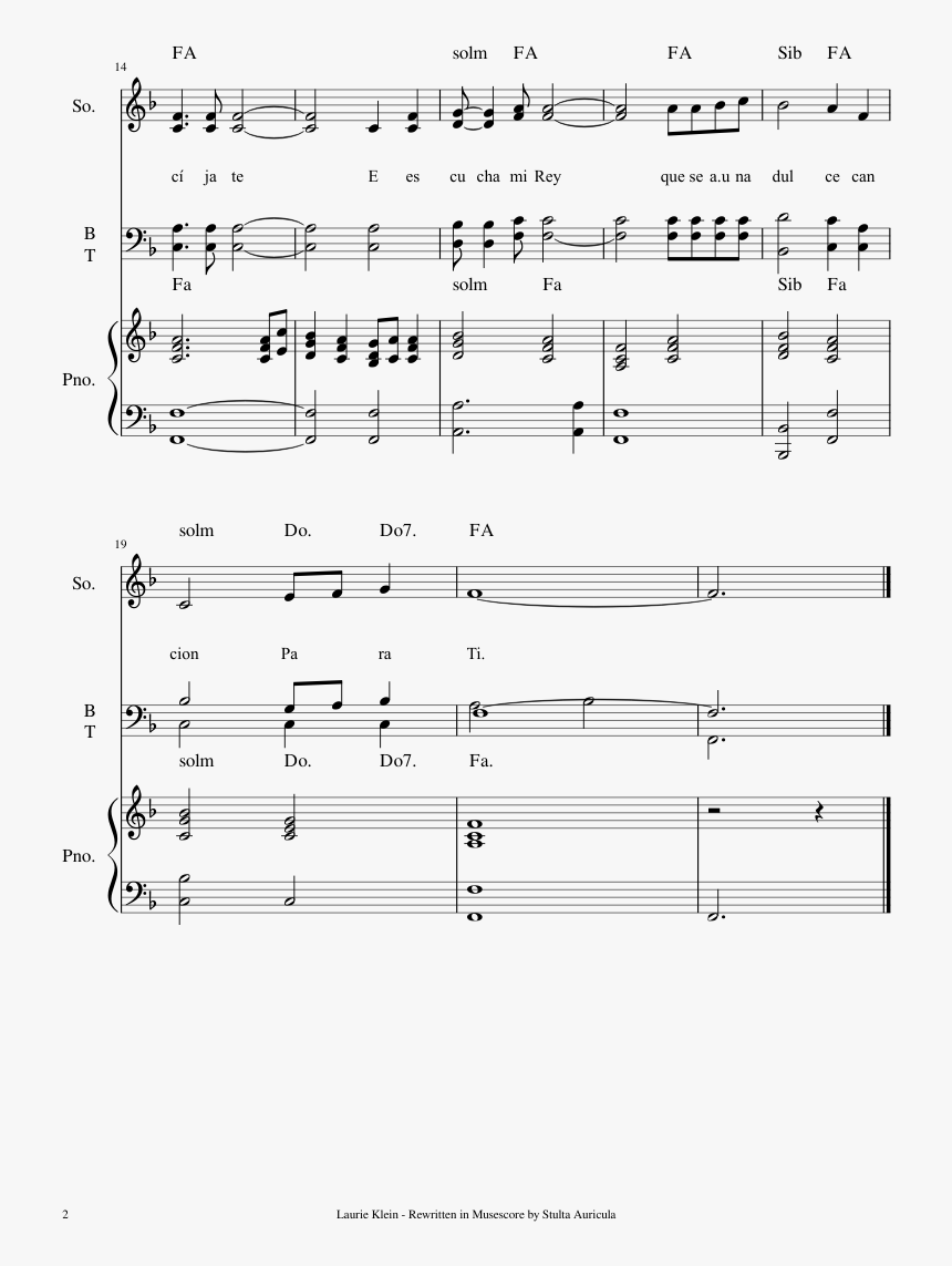 Te Amo Png -te Amo Rey Sheet Music Composed By Laurie - Sheet Music, Transparent Png