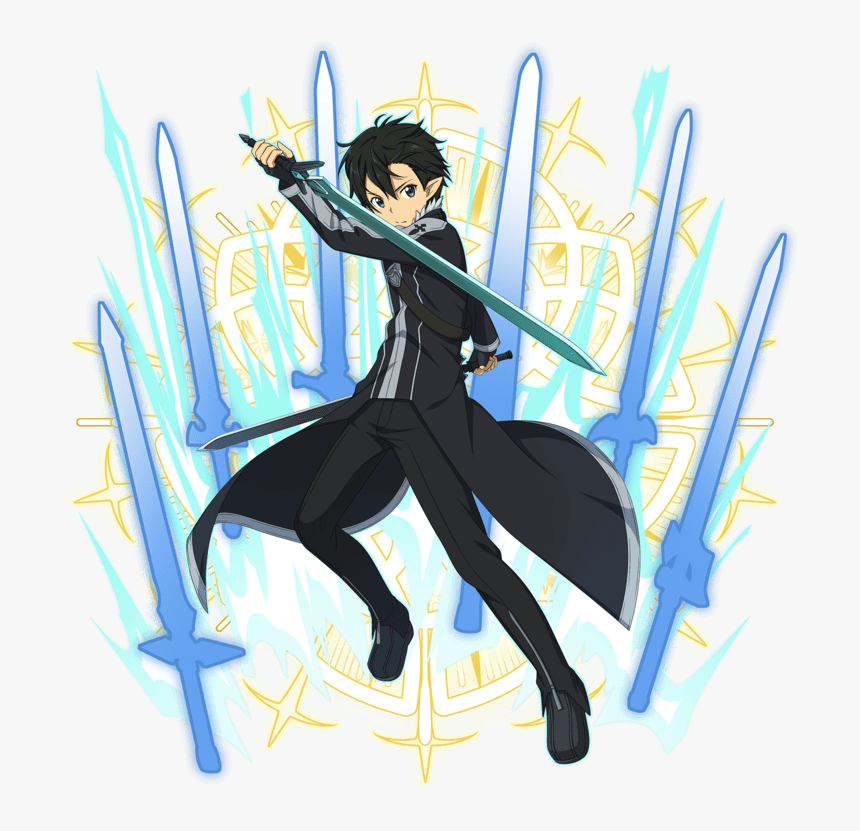 Transparent Animated Sword Png - Sword Art Online Memory Defrag Black Master Swordsman, Png Download