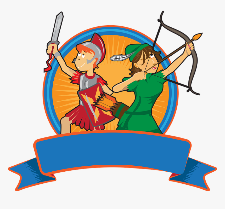 Warrior, Sword, Badge, Armor, Weapon, Knight, Shield - นักรบ Clipart, HD Png Download